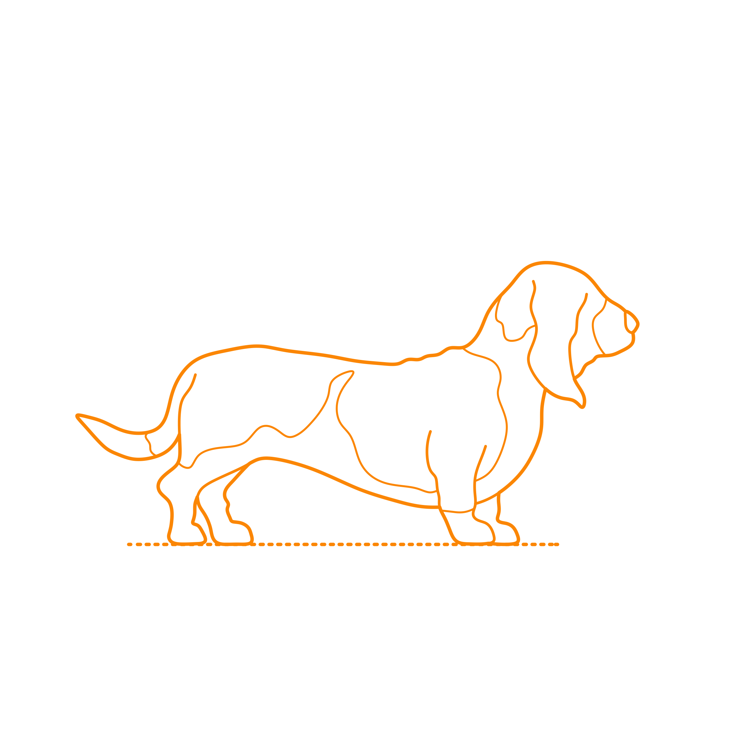 Animals Dogs Basset Hound Outline Svg File Free Vectors